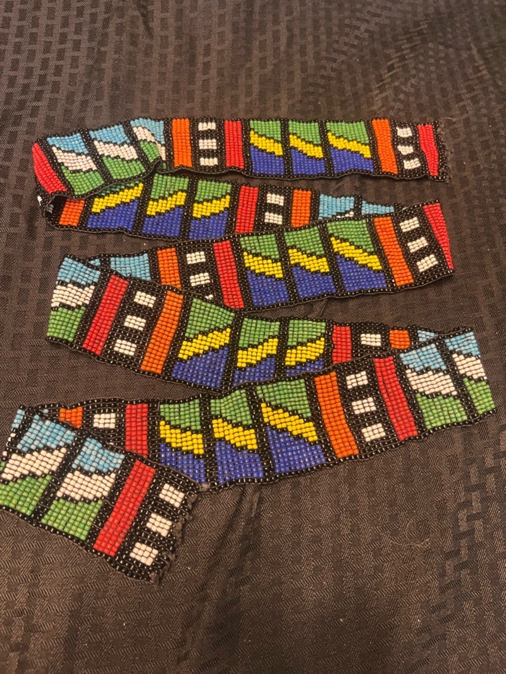 Handmade Multicolor Zulu South African Beaded Belt/scarf